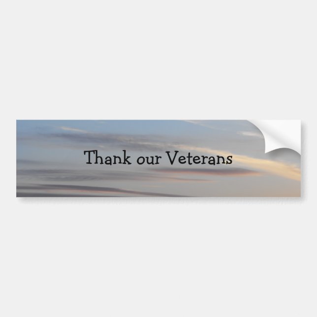 Thank our Veterans - 2 Bumper Sticker (Front)