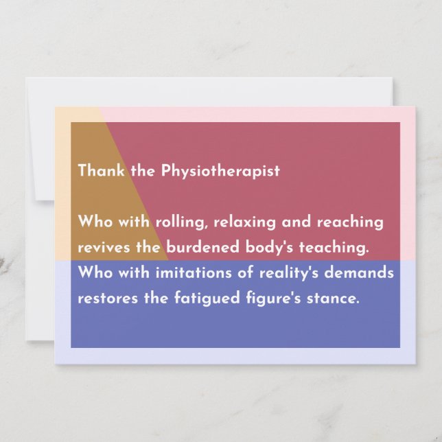Thank the Physiotherapist You Card (Front)