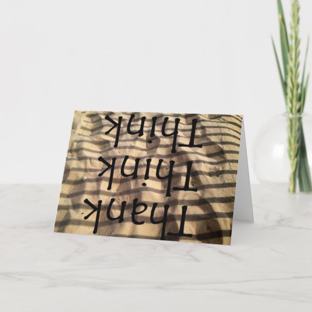 Thank! Think! Think! Thank You Card (Front)