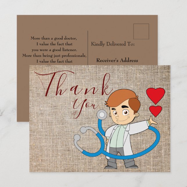 Thank to the doctor Postcard (Front/Back)