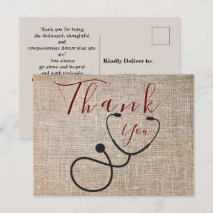 Thank to the doctor Postcard