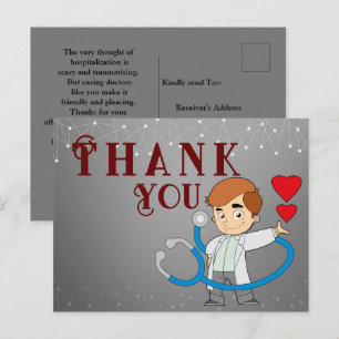 Thank to the doctor Postcard