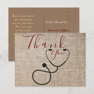 Thank to the doctor Postcard