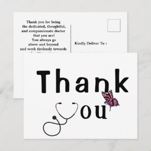 Thank to the doctor Postcard
