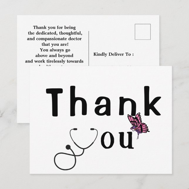 Thank to the doctor Postcard (Front/Back)