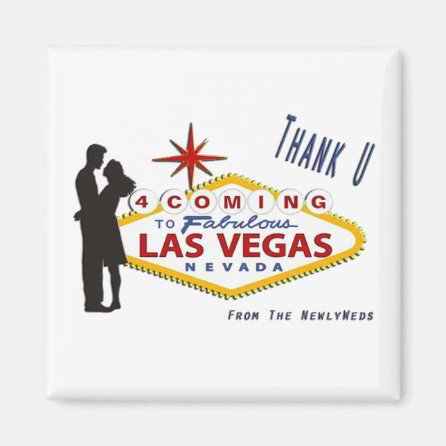 Thank U 4 coming to Las Vegas Magnet (Front)
