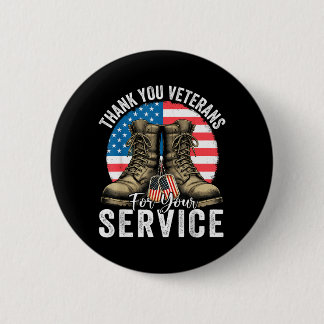 Thank Veterans for Service Veterans Day Men Women 6 Cm Round Badge