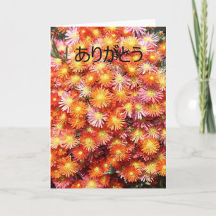 Thank you ありがとう in Japanese Card