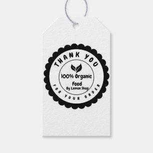 Thank You 100% Organic Food Gift Tags