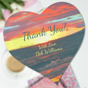 Thank you 1490 Heart Sticker