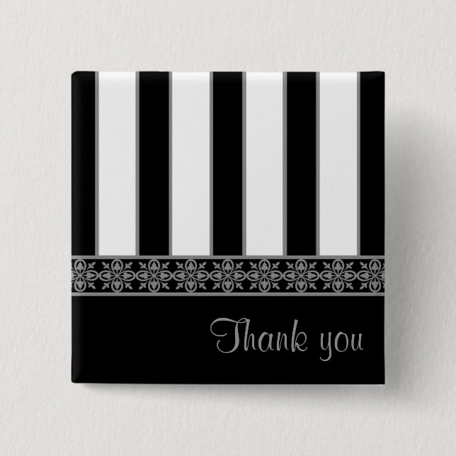 Thank you 15 cm square badge (Front)