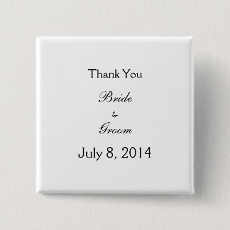 Thank You 15 Cm Square Badge