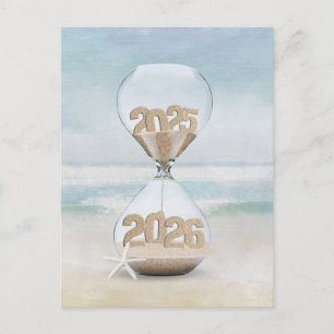 Thank You 2026 New Year Hourglass Holiday Postcard