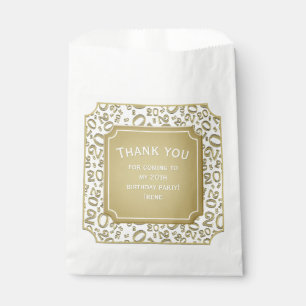 Thank you: 20th Random Number Pattern Gold 20 Favour Bags