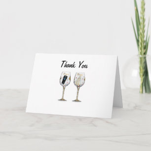 "THANK YOU" 25 WEDDING ANNIVERSARY THANK YOU CARD