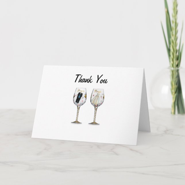 "THANK YOU" 25 WEDDING ANNIVERSARY THANK YOU CARD (Front)
