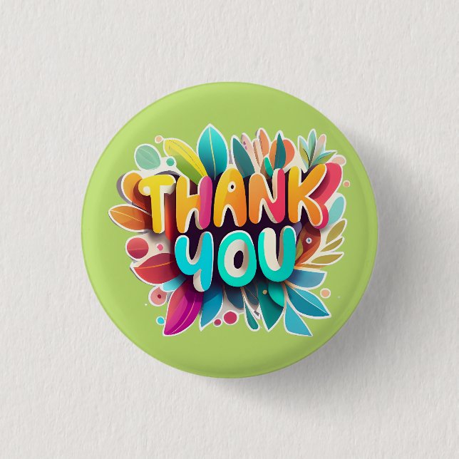 Thank You 3 Cm Round Badge (Front)