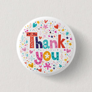 Thank You 3 Cm Round Badge