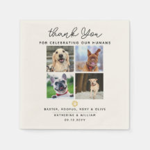 Thank You 4 Pet Photos Wedding Napkin
