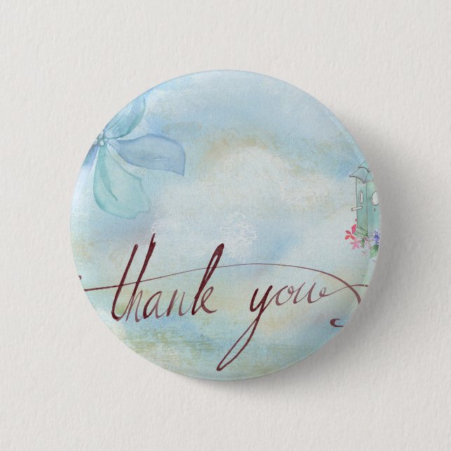 thank you 6 cm round badge (Front)
