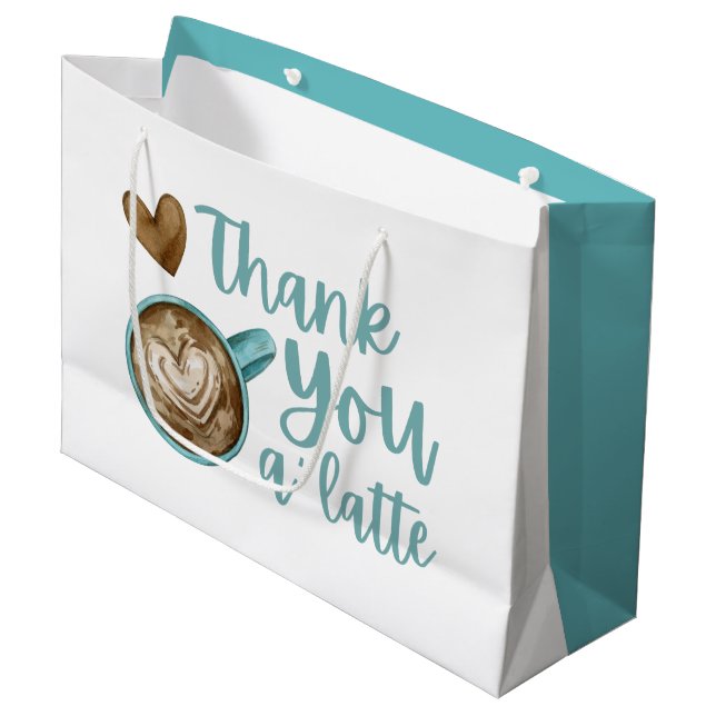 Thank You A' Latte Gift Bag (Front Angled)
