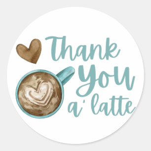 Thank You A' latte Sticker