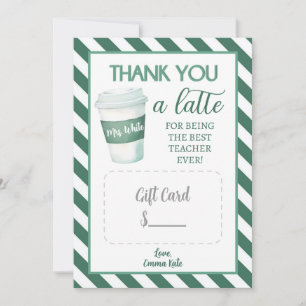Thank You a Latte - Teacher Gift Cart Template