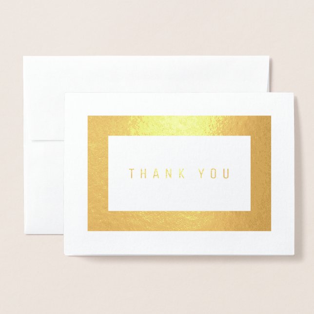 Thank You | A Simply Golden Message Foil Card (Front With Envelope)