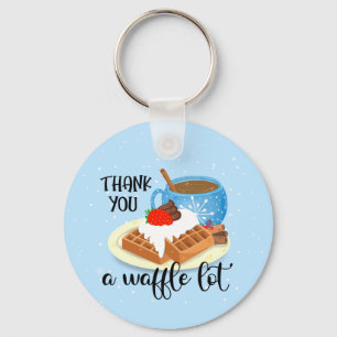 thank you a waffle lot teacher volunteer gift key ring