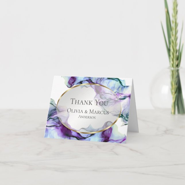 Thank You | Abstract Purple Watercolor Ink (Front)