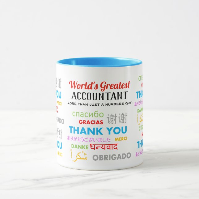 Thank You Accountant Gift Personalised Modern Fun Mug (Center)