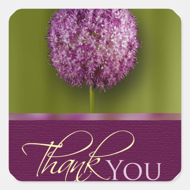 Thank You Acknowledgement Envelope Seal Sticker (Front)
