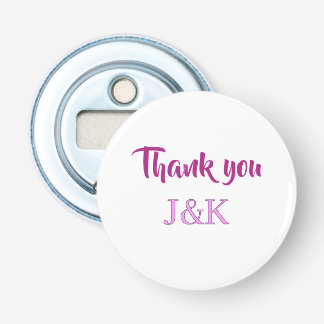 Thank you add couple name initial letter PURPLE PI Bottle Opener