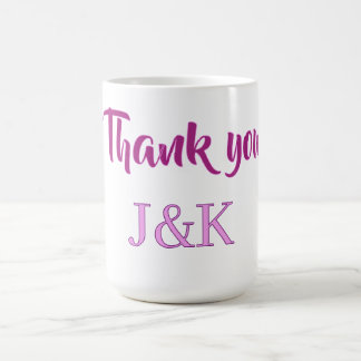 Thank you add couple name initial letter PURPLE PI Coffee Mug