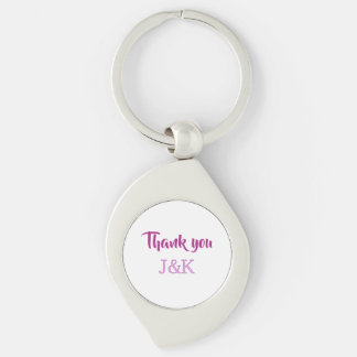 Thank you add couple name initial letter PURPLE PI Key Ring