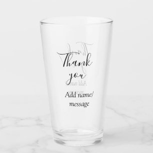 Thank you add name message simple stylish calligra glass