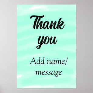 Thank you add name message simple stylish calligra poster
