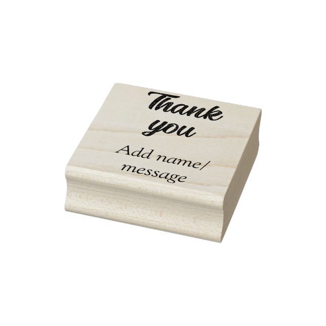 Thank you add name message simple stylish calligra rubber stamp (Stamp)