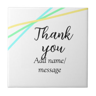 Thank you add name message simple stylish calligra tile