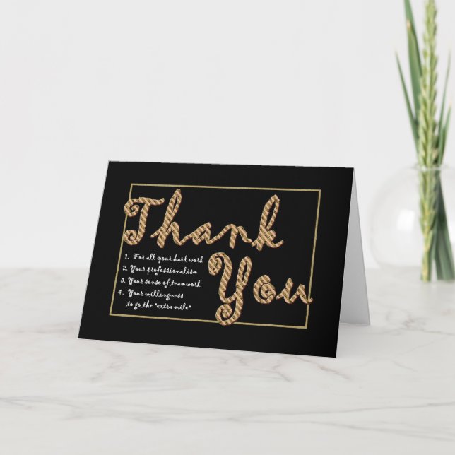 THANK YOU Admin Professionals Day BROWN Letters (Front)