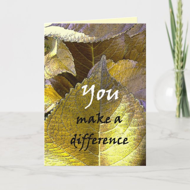 THANK YOU Admin Professionals Day GOLD LEAVES Card (Front)