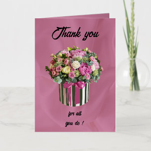 Thank You Administrative Professional Floral Desig Foil Greeting Card