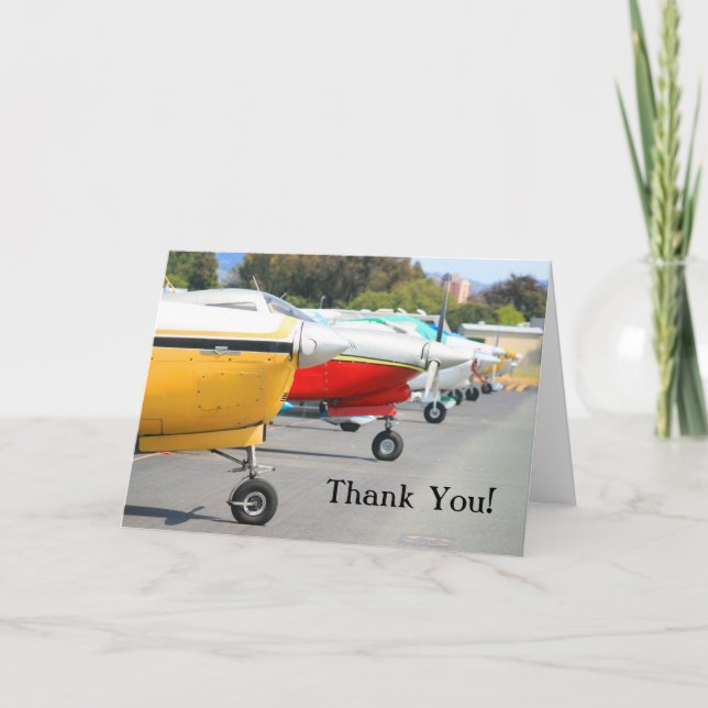 Thank You Aeroplanes greeting card (Front)