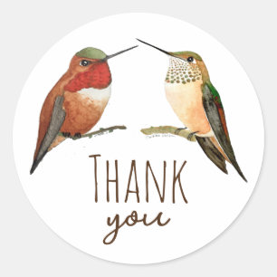 Thank you Allen's Hummingbirds   Classic Round Sticker