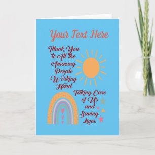 Thank You Amazing People With Personalize Option Card