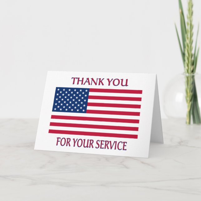 Thank You American Flag Card (Front)