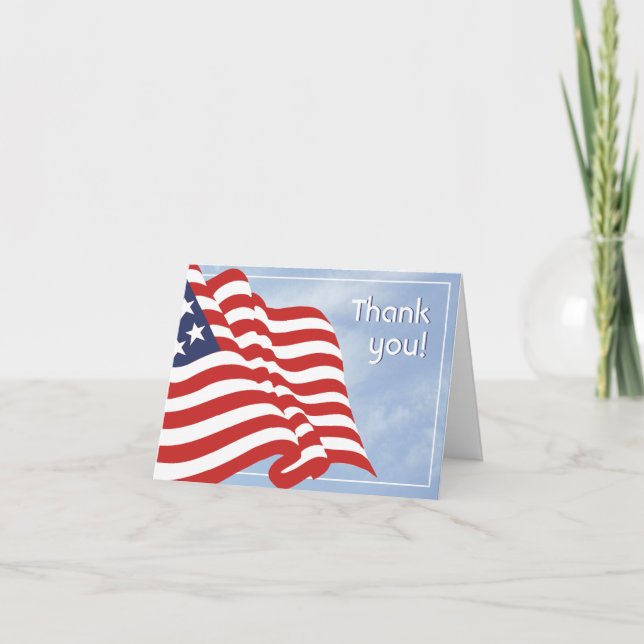 Thank You - American Flag Illustration - July 4th (Front)