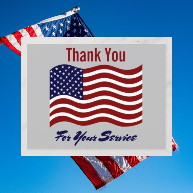 Thank You American Flag Postcard (Creator Uploaded)