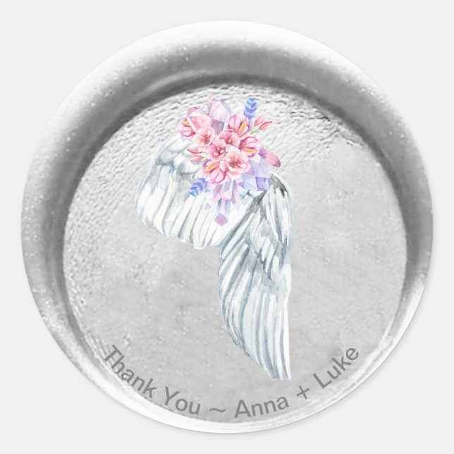 *~* THANK YOU Angel Wing Boho Faux  Wax Seal (Front)