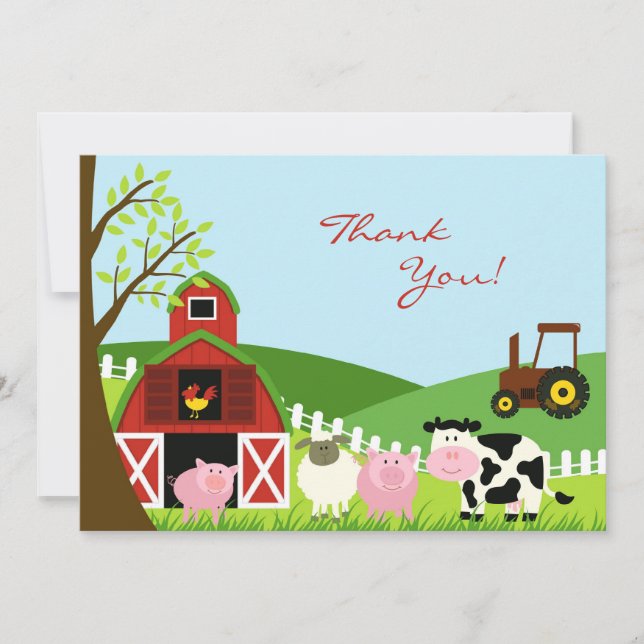 Thank You Animals Flat Card (Front)